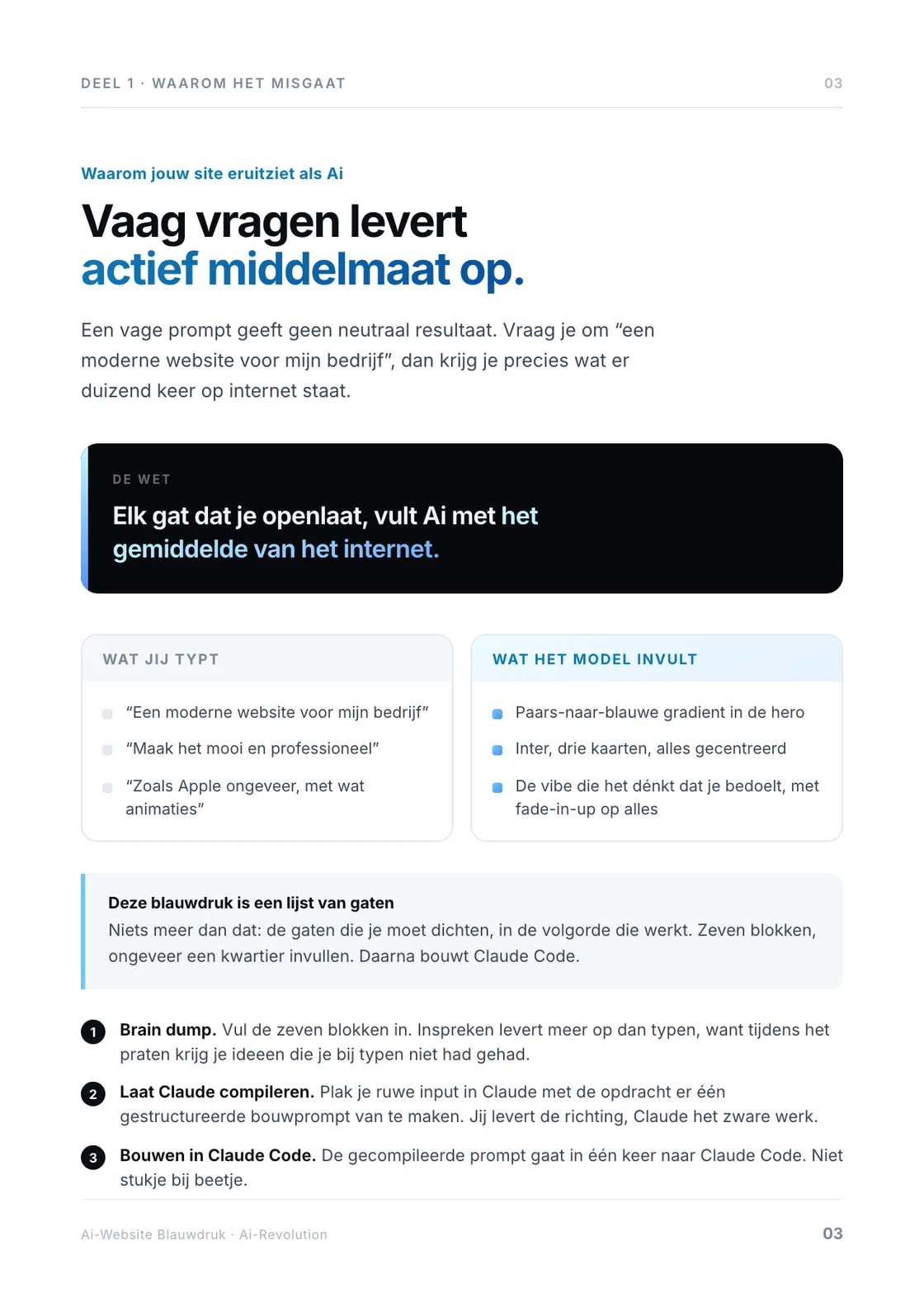 De wet: elk gat dat je openlaat, vult Ai met het gemiddelde van het internet.