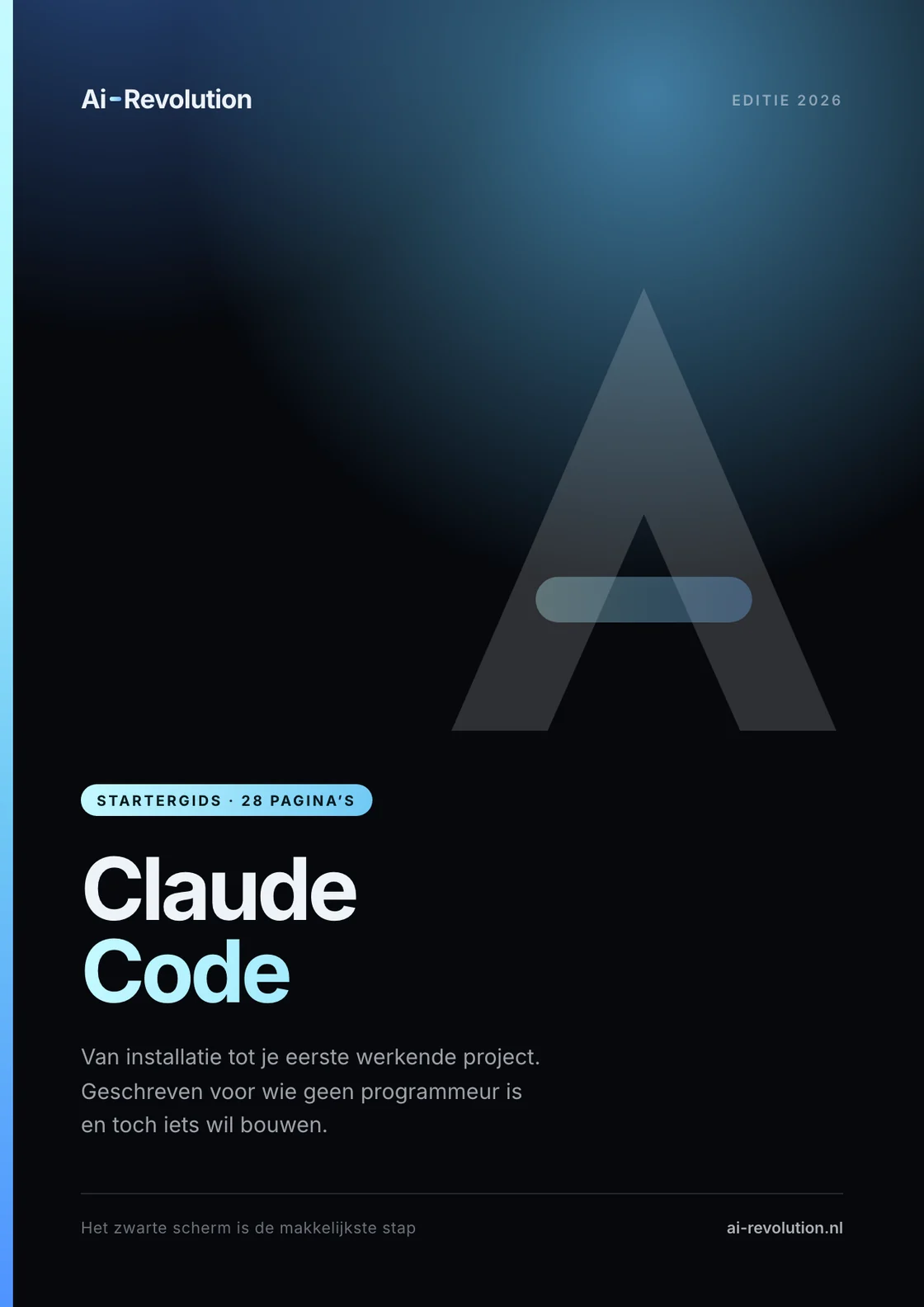 Cover van de Claude Code Startergids van Ai-Revolution.