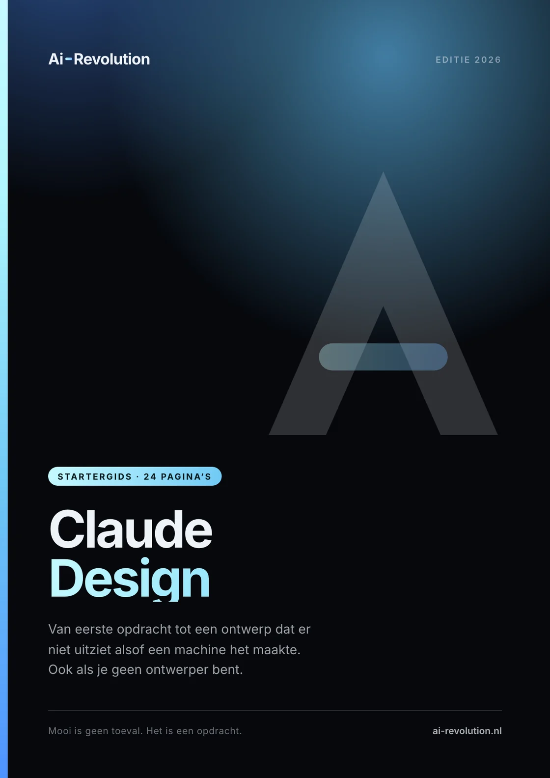 Cover van de Claude Design Startergids van Ai-Revolution.