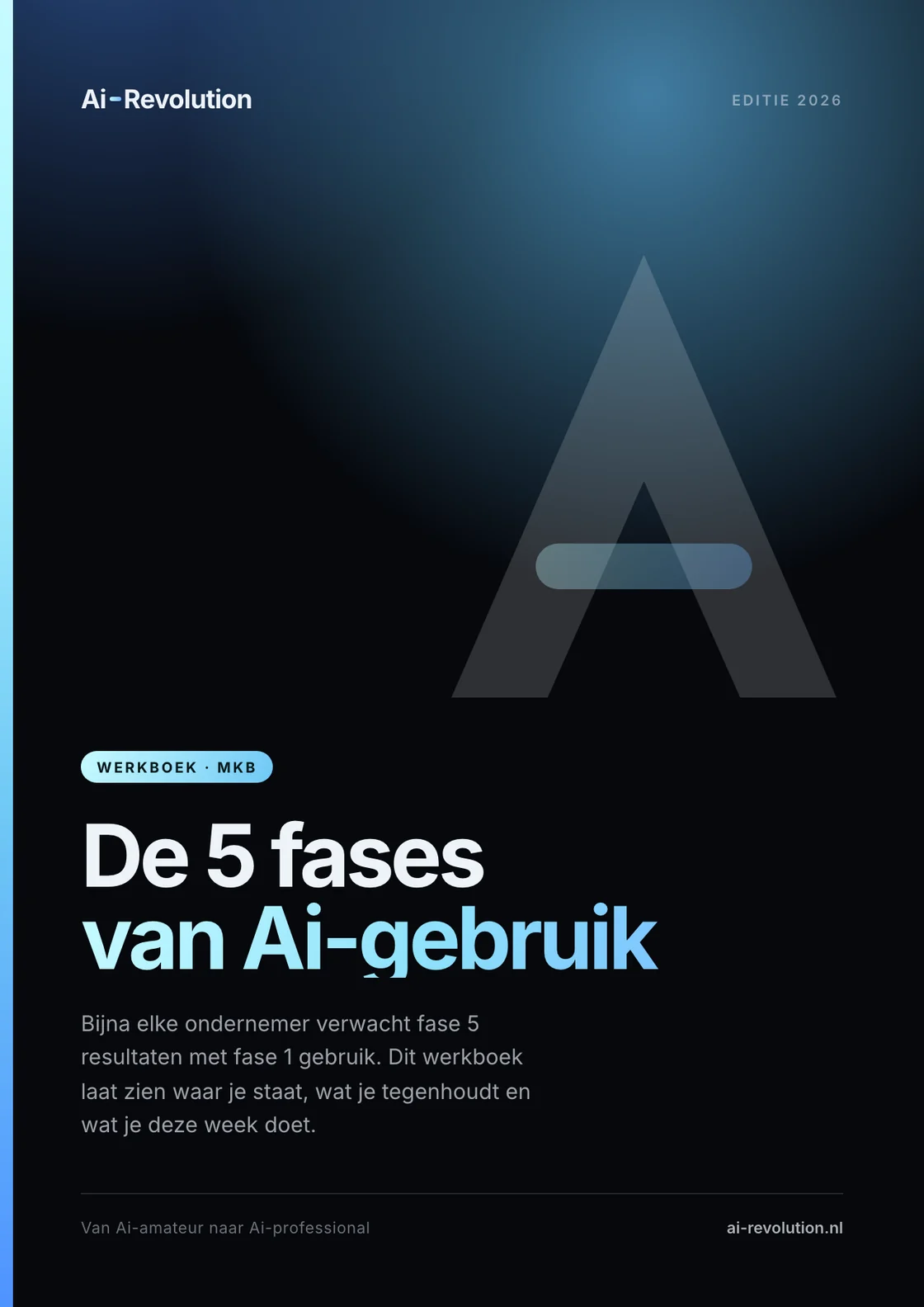 Cover van het werkboek De 5 fases van Ai-gebruik.