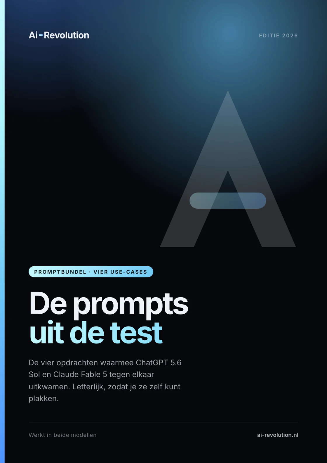 Cover van de promptbundel uit de test tussen Sol en Fable.