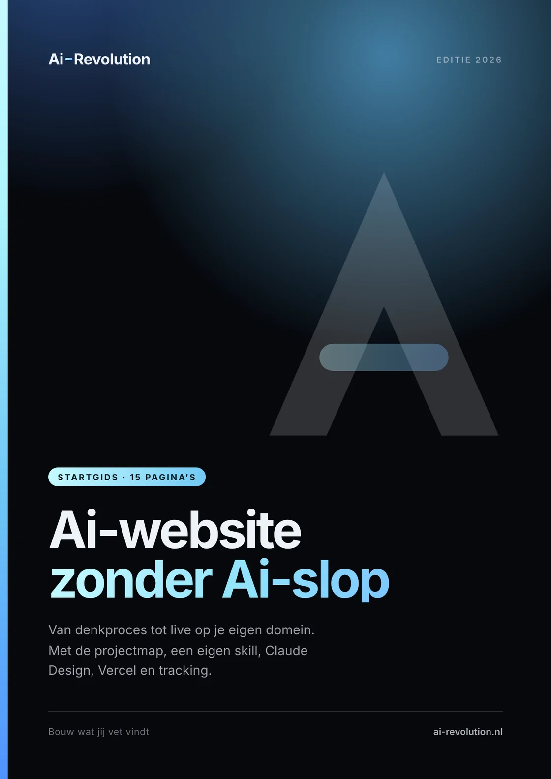 Cover van de Ai-website Startgids van Ai-Revolution.