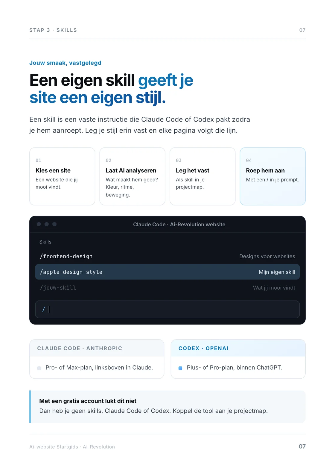 Een eigen skill geeft je site een eigen stijl, in vier stappen.